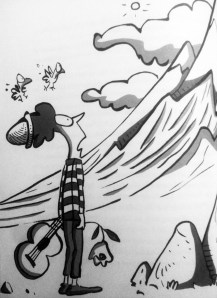 Ilustración de Trino para Por un tornillo (Padilla, FCE, 2009).