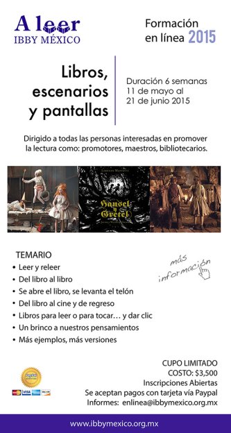 Cartel IBBY libros escenarios y pantallas