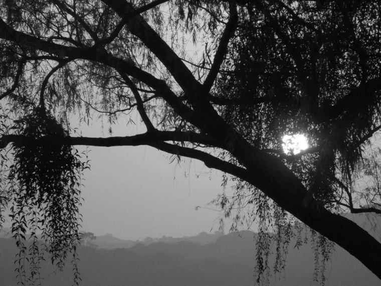 Piedra labrada atardecer