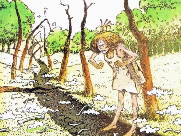 La princesa vestida con una bolsa de papel