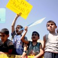 Protestas de niños&nbsp;palestinos